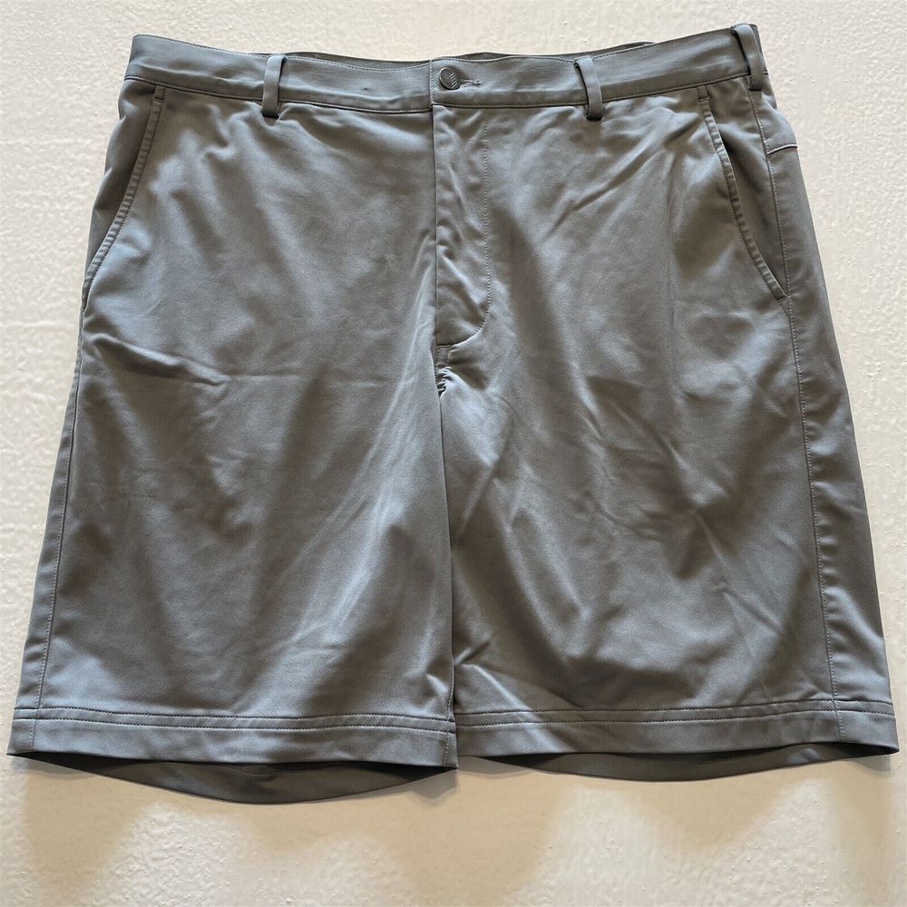 RULE‎ 18 Bobby Jones 36 x 9" Gray Performance Tech Wicking Golf Shorts